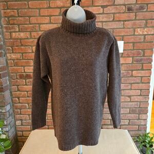 Vintage Eddie Bauer Wool Blend Turtleneck Sweater - Brown Size Petite XSmall